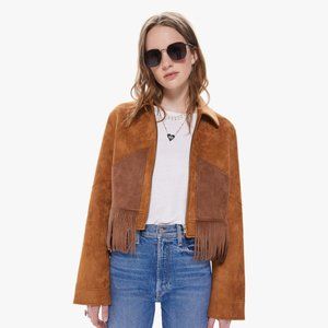 Mother Denim "THE PEAKING FRINGE JACKET"